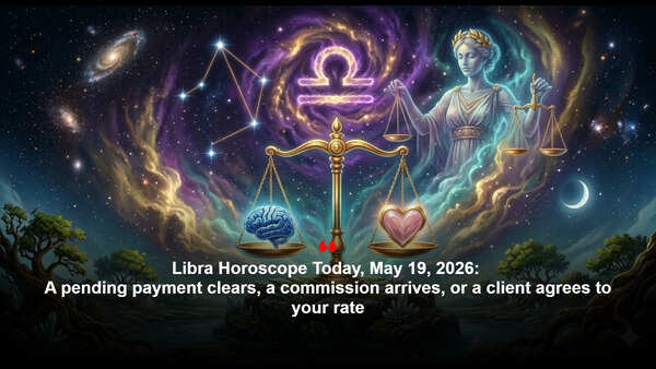 Libra Horoscope Today, May 19, 2026: A pending payment clears, a commission arrives, or a client agrees to your rate