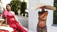 Amy Jackson shares a topless picture flaunting her baby bump 