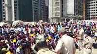 COVID-19: Labourers pelt stones at Diamond Bourse office in Surat 