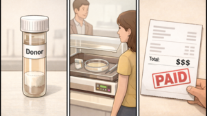 What happens when a billionaire puts his sperm on the market?