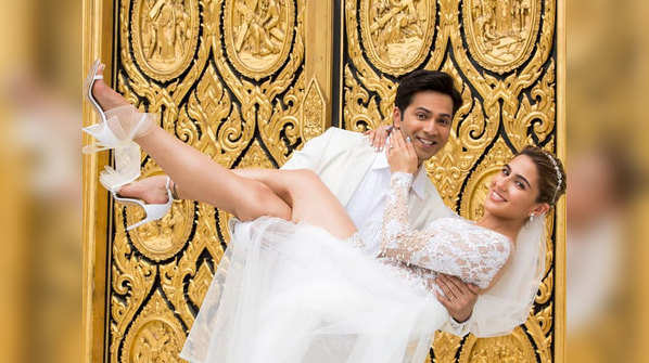 ​‘Coolie No. 1’: Varun Dhawan and Sara Ali Khan make for the perfect bridal couple in latest still