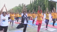 Yoga rehearsal held ahead of International Yoga Day in Mysore 