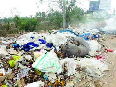 The latest problems in Carmelaram, mounds of garbage