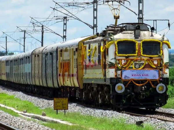 Kisan Rail with mangoes leaves for Delhi from Andhra Pradesh