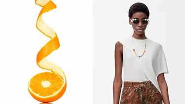 This luxe T-shirt is made from orange peels and it’s seriously chic