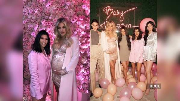 Reality TV star Khloe Kardashian enjoys a very pink and dreamy babyshower; see pics