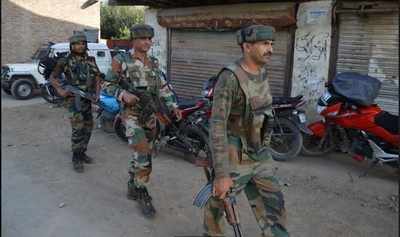 Three terrorists, two army soldiers killed in Shopian encounter