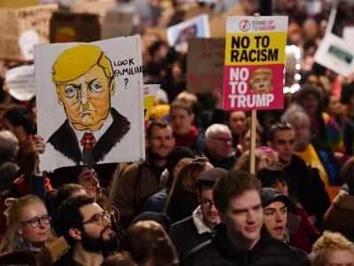 Thousands take to UK streets to protest Donald Trump travel ban