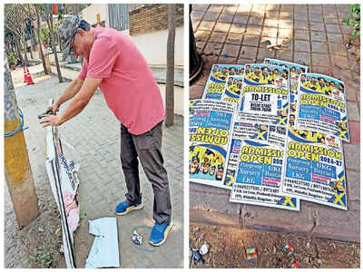 Citizens crash poster party, sort out mess