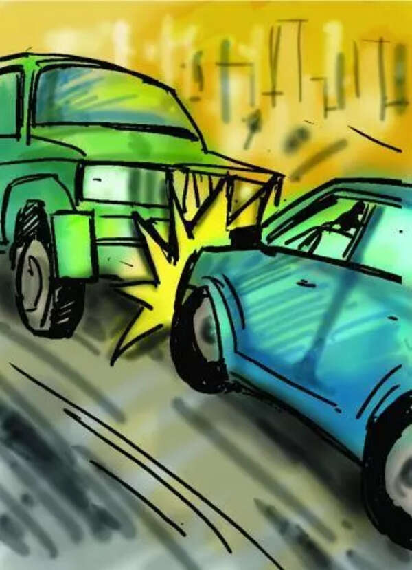 Three of family killed as car jumps median & crashes into bus near Manchar