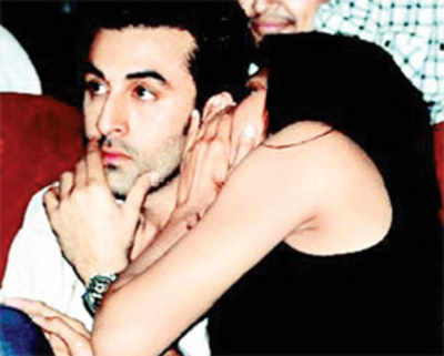 Kat out of the bag as Ranbir-Dippy get cozy