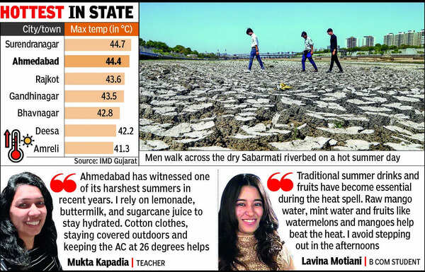 Ahmedabad swelters at 44.4°C as humidity adds to misery