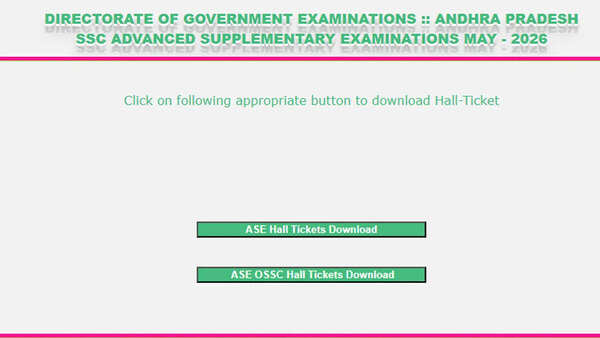 AP SSC supplementary exam hall tickets 2026 released, exams from May 25: Direct link