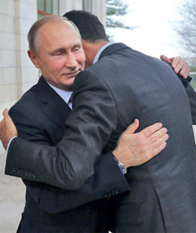 In Russia, Assad thanks Putin for saving Syria