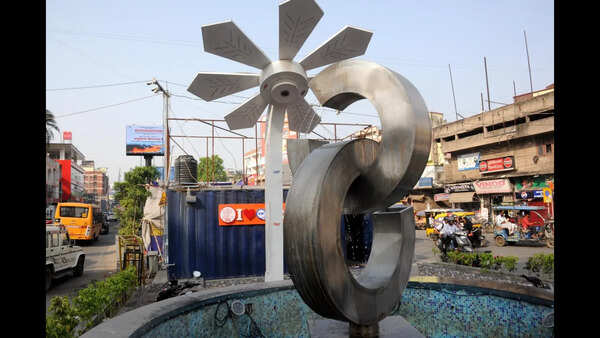 Boring Road crossing turns green hub with solar light, vertical garden