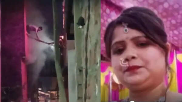 Mother dies while saving 3 children using ladder during house blaze in Prayagraj