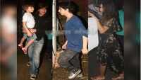 Shah Rukh Khan with wife Gauri Khan and kids Aryan, Suhana and AbRam step out for dinner in style 