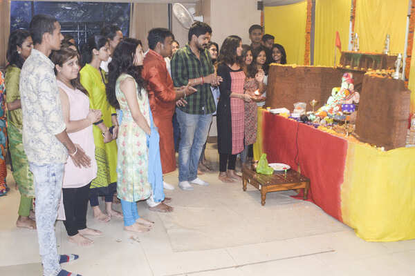 Dhols and eco-friendly decor mark the campus Ganpati celebrations