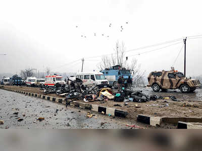Explosives-laden car rams CRPF bus; 44 jawans killed