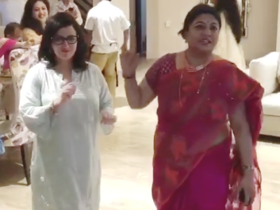 When Priyanka Chopra’s mother Madhu Chopra taught Punjabi dance moves to Nick Jonas’ mom