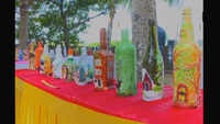 Mangaluru artist turns discarded bottles into canvas 