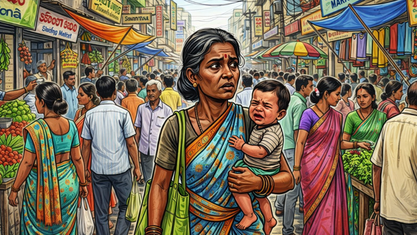 Stranger hands over toddler to woman at KR Market in Bengaluru, vanishes
