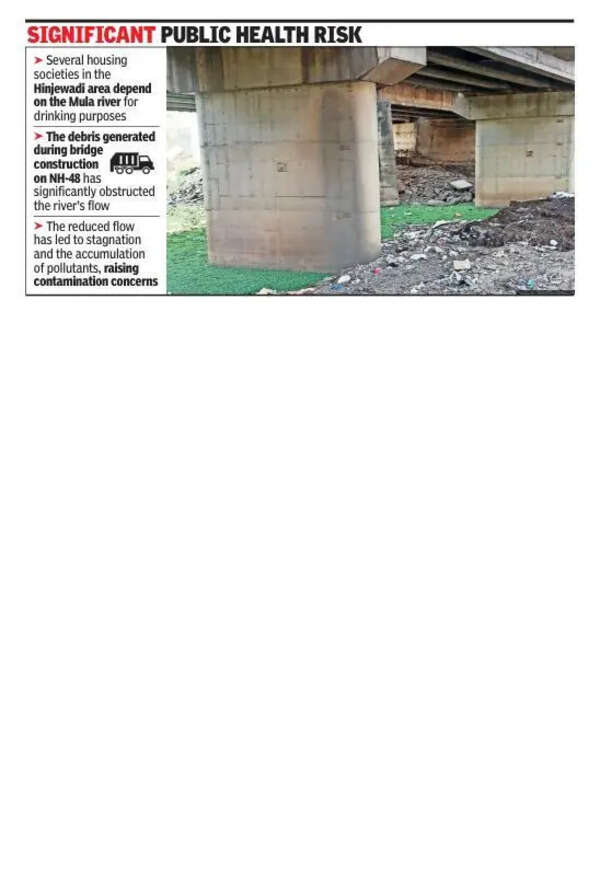 Hinjewadi residents raise drinking water concern as debris blocks Mula flow