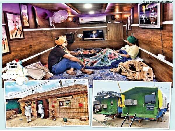 Home away from home at protest site: These farmers are here to stay, come rain or shine