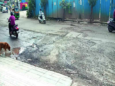 Asphalt vanishes, potholes return