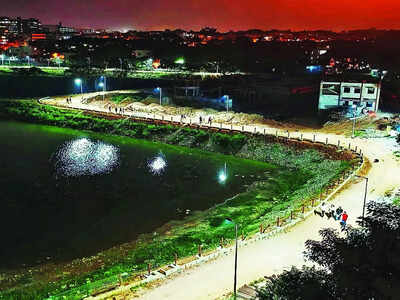 New lights, trails, and kalyani: Kaggadasapura Lake gets makeover