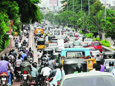 No room to walk: Motorists squeeze onto city footpaths