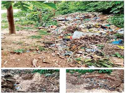 Contractor digs pits to stash away waste near lake