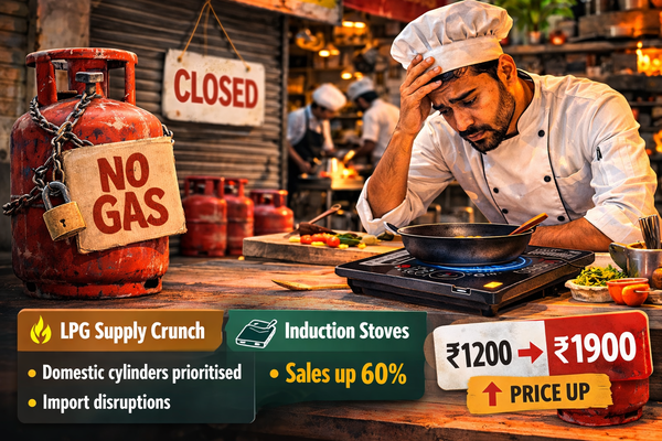 LPG shortage leaves restaurants in the heat; induction sales rise