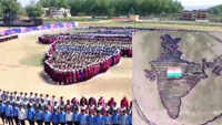 Over 5,000 children form human chain to create voting awareness 