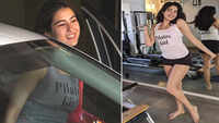 Pilates girls Sara Ali Khan and Janhvi Kapoor twin as they step out for gym sessions 