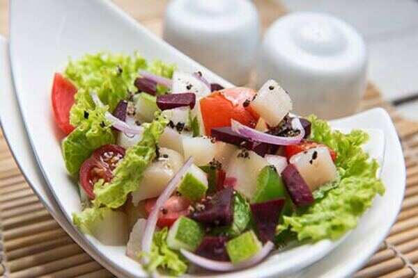 Beetroot and potato chaat recipe