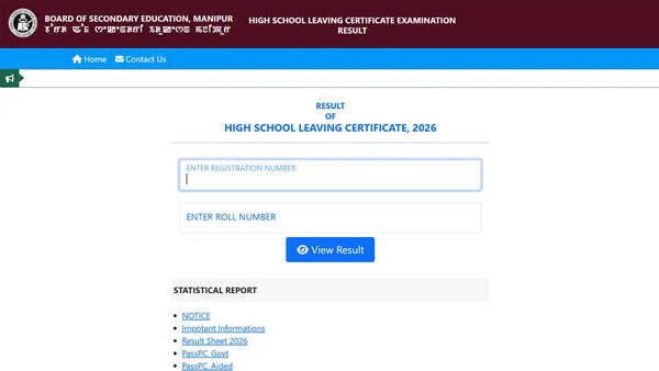 Manipur HSLC Result 2026: Overall pass percentage drops to 88.74%; BOSEM continues NEP-aligned grading system
