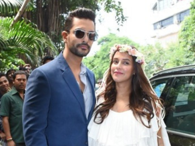 Photos: Angad Bedi hosts actress wife Neha Dhupia’s surprise baby shower at Bandra; B-Town celebrates with mom-to-be