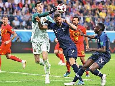 FIFA World Cup 2018: Belgium goalkeeper Thibaut Courtois blasts France for their defensive strategy during semi-final