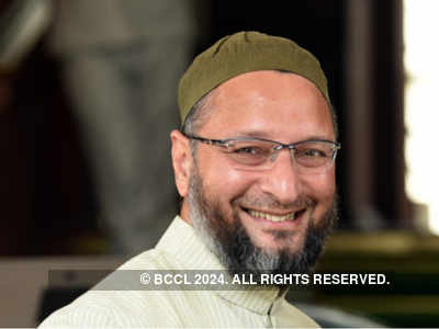 As was dad so is son: Owaisi arrives on bike to meet Telangana CM KCR