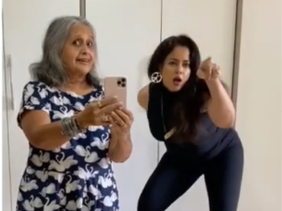 Watch: Sameera Reddy and her mother-in-law nail the #FlipTheSwitch challenge
