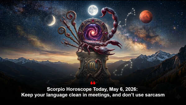 Scorpio Horoscope Today, May 6, 2026: Keep your language clean in meetings, and don’t use sarcasm