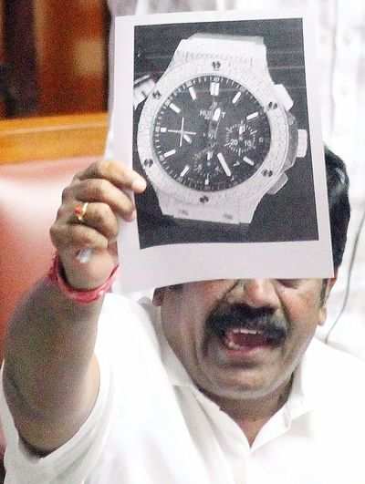Karnataka assembly rocked by CM's luxury watch controversy