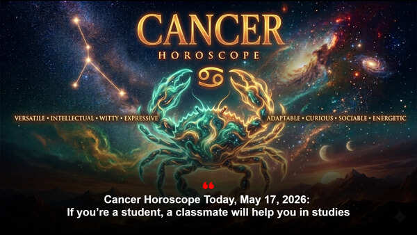 Cancer Horoscope Today, May 17, 2026: If you’re a student, a classmate will help you in studies