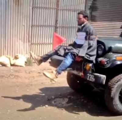 Army Investigating video of youth allegedly tied to army jeep in Kashmir in viral video