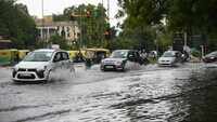 Delhi: Barakhamba road waterlogged as heavy rains lash national capital 