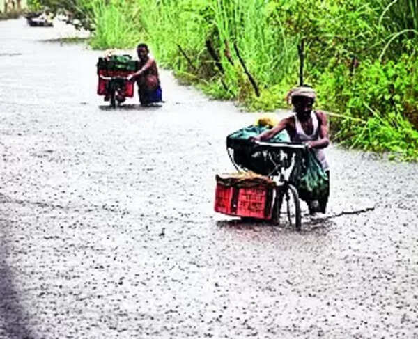 Amid heavy rain, rising Ganga breaches warning mark in city