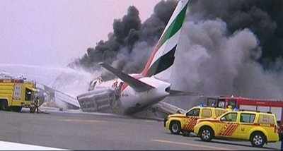 Emirates flight from India catches fire in Dubai