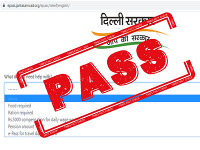 Fact check: This website to get e-pass for travel during curfew is indeed by Delhi government
