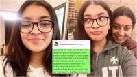 Smriti Irani reacts strongly after her daughter gets bullied for her looks 